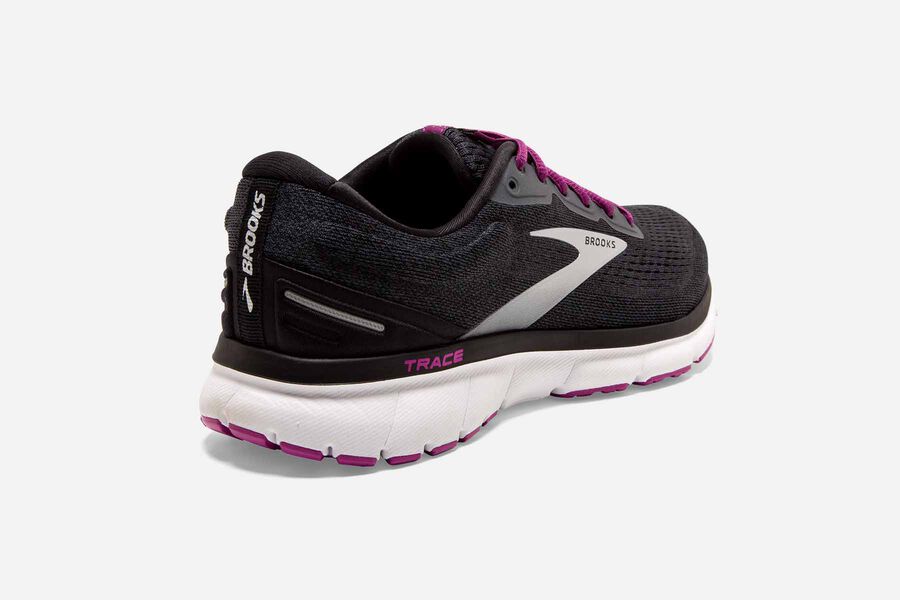 Brooks Israel Trace Road Running Shoes Womens - Black/Purple - DTC-781695